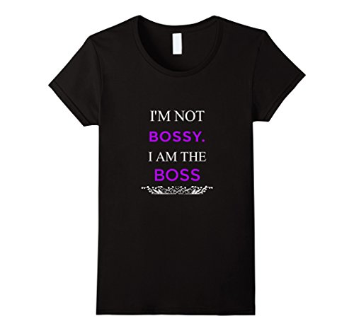 Women's I'M NOT I AM THE BOSS T-SHIRT Small Black
