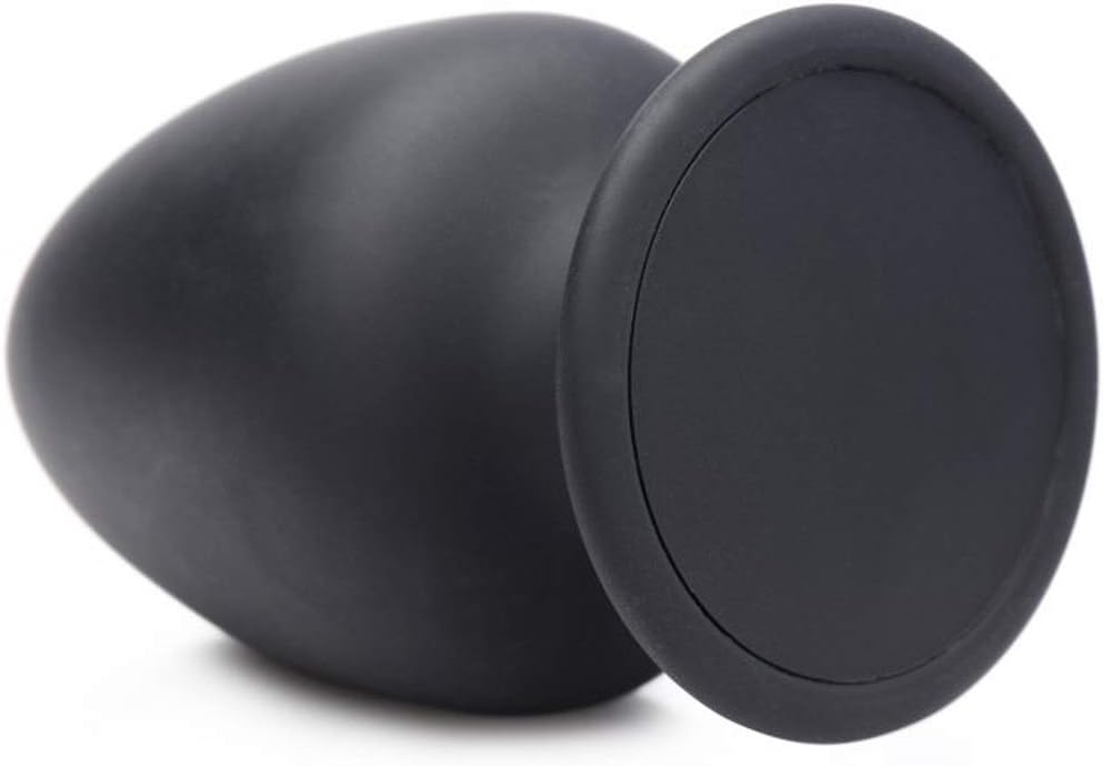 XR Brands Squeezable Medium Anal Plug - Black - Image 3