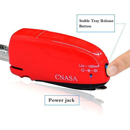 Electric Stapler-CNASA Automatic Electric Stapler with Remover for Home, Office, Classroom and School, 10 to 16 Sheets, Red