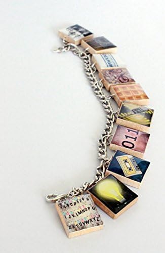 Stranger Things Inspired Scrabble Tile Charm Bracelet