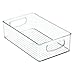 InterDesign Home Kitchen Organizer Bin for Pantry, Refrigerator, Freezer & Storage Cabinet, Set of 2, 10-Inch by 6-Inch by 3-Inch, Clear