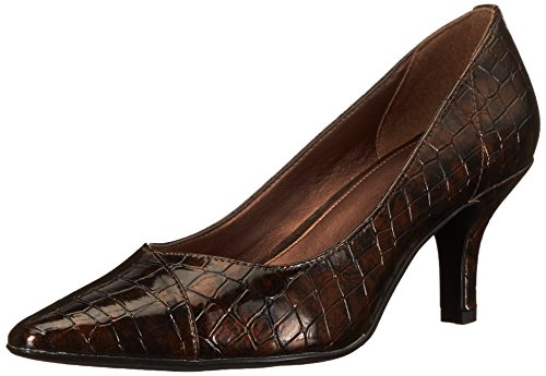 Easy Street Women's Chiffon Pump,Bronze,9 W US
