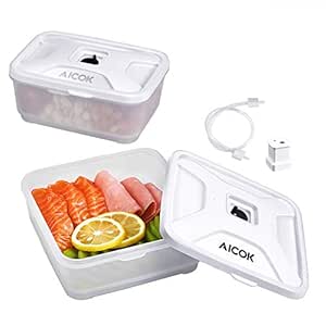 Recipientes para envasar al vacío, Aicok Juego de Recipientes para el