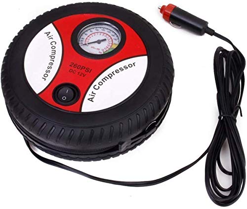 Dholazon Portable Electric Mini DC 12V Air Compressor Pump for Car and Bike Tyre Tire Inflator|