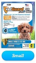 Vetguard Plus for Dogs 8 Month Supply (in 2 Pak) (Small Dogs 5-15 Lbs)