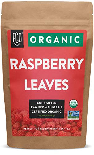 Amazon Com Organic Red Raspberry Leaf Herbal Tea 50 Cups Cut Sifted Leaves 4oz Resealable Kraft Bag 100 Raw From Bulgaria Grocery Gourmet Food