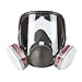 Holulo Full Face Facepiece Respirator Paint Spray Mask with 2 x Organic Vapor Cartridges