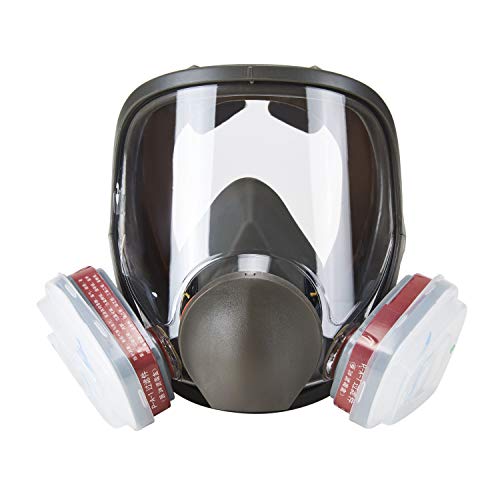Holulo Full Face Facepiece Respirator Paint Spray Mask with 2 x Organic Vapor Cartridges Buy