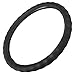 BDK Black Genuine Leather Steering Wheel Cover Large 15.5 to 16 inch