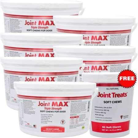 Joint Max 6PACK Triple Strength Soft Chews (1440 Chews) + Free Joint Treats
