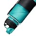 Nomader BPA-Free Collapsible Sports Water Bottle - Foldable with Reusable Leak Proof Twist Cap for Travel Hiking Camping Outdoor and Gym - 22 oz (Aqua Blue)