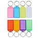 Uniclife 20 Pack Tough Plastic Key Tags with Split Ring Label Window, Assorted Colors