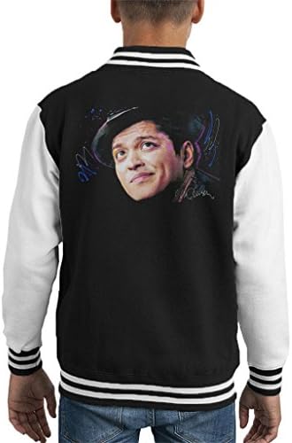 Sidney Maurer Original Portrait of Bruno Mars Hat Kid's Varsity Jacket