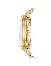 Michael Kors - Reloj de cuarzo para mujer con correa de acero inoxidable chapado en oro, 14 (modelo: MK4334)