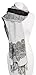 Peach Couture Women's Ravishing Reversible Jacquard Paisley Shawl Wrap Pashmina Black White