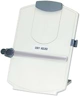 Q-Connect A4 Desktop Copyholder – White/Grey, Metal Arm, 6 cm Desk Clamp view 2