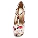DREAM PAIRS HEIGHT Womens Mary-Jane T-Strap Wedge Platform Pumps Shoes Floral Size 10
