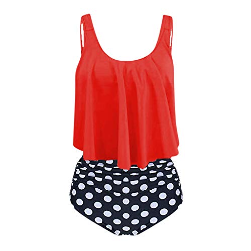 AOJIAN Tankini Swimsuits for Women Plus Size,Tankini Bathing Suits for Women,Tankini Tops for Women Plus Size,Tankinis for Women,Tankinis for Teens Red - Thumbnail 2