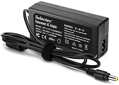 Selectec 70W AC Adapter for Panasonic Toughbook CF-30 CF-31 CF-50 CF-51 CF-73 CF-74 CF-18 CF-20 CF-29 CF-C1 CF-C2 CF-H1 CF-H2 CF-AA5713AM CF-AA6503AM CF-LNDDC120 Charger Laptop 12 Ft Power Cord