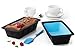 Pack of 2 Loaf Cake 10 Inch Flexible Pans Banana Bread Pan Black & Blue Quality Silicone molds + Brush + Free Homemade Bread Recipes Ebook