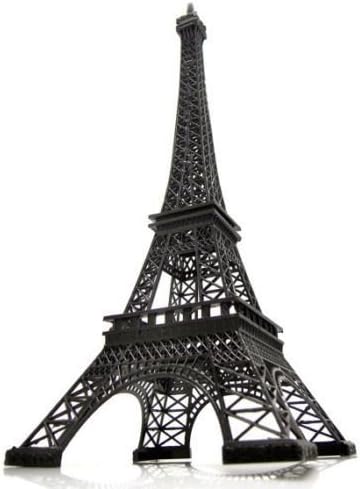 Eiffel Tower Paris France Metal Tower Display Stand 12" Black Figurine