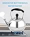 Stove Top Whistling Tea Kettle 2.5 Quart Classic teapot appearance Culinary Grade Stainless Steel Teapot Composite process bottom