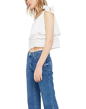 Mango Women's Embroidered Trims Top