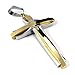 KONOV Gold Silver Stainless Steel Cross Mens Womens Necklace Pendant 24 inches Chain