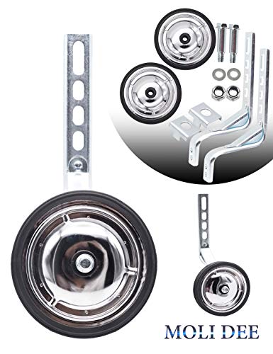 MOLI DEE! Sports & Outdoors Bicycle Training Wheels for Kids, Adjustable for 14 16 18 20 inch Bike. A Perfect stabilizer Accessories Package for Kid (Silver) - Thumbnail 4