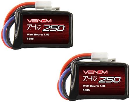 Venom 15C 2S 250mAh 7.4 LiPo Battery x2 Packs