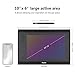 Computer Drawing Tablet, Parblo 10x6 Graphic Pen Tablet Input Devices for Education E-Learning Drawing Design Editing w/ 8192 Levels Battery-Free Stylus & 10 Express Keys