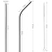 Premium Zulay Extra Long Stainless Steel Straws - Metal Reusable Metal Straws for Kids - 8 Pack 10.5 Inch Drinking Straw Replacement Set + 2 Cleaning Brushes