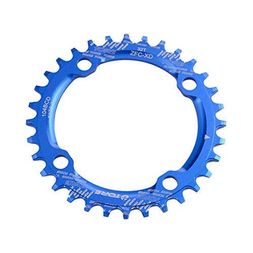 Mountain Chain Ring, Alloy Bike 104BCD 36T Ultralight Bicycle Chainring Circular Round Chainwheel (Blue)