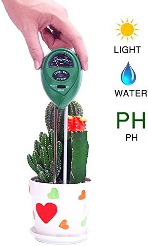 3 in 1 Soil Tester Kit with Moisture PH Value and Light Sensor Easy Read Indicator Great for Garden Farm Lawn Indoor Outdoor (No Battery needed)
