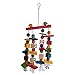 Aigou Knots Block Chewing Bird Toys with Bells Hanging Parrot Toys 17.5