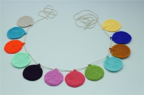 LifeGlow Crafts 2.4M / 7.9Feet Festive Pennant Flags Banner Bunting Garland Cotton Fabric Bunting Wedding Party Decor Baby Shower Decor, Made of Cotton, No Noice Bother(Colorful Circles)