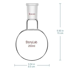 StonyLab Glass 250ml Heavy Wall Single Neck 1 Neck