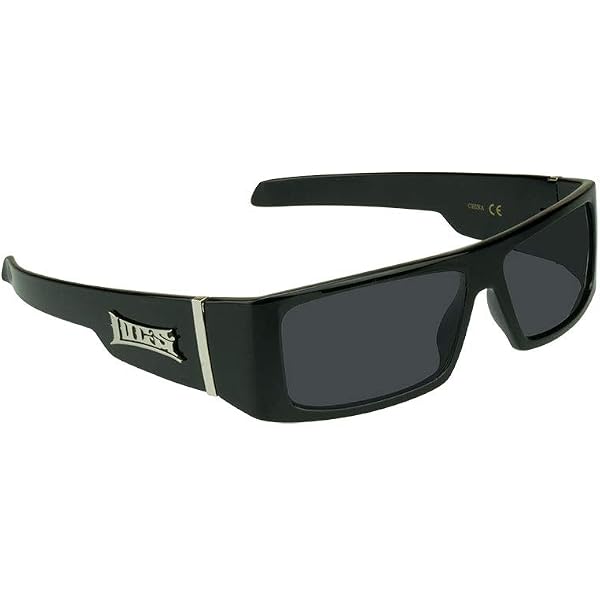 Occhiali Da Sole Locs LC74 Stile Cholo Biker - Lenti Blu Flash