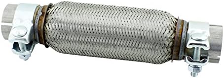50 x 200 mm Universal Stainless Steel Flexible Hose. Complete with fixing clamps