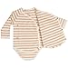 Niteo Baby Organic Cotton Kimono Onesie Bodysuit Long Sleeve with Side Snaps