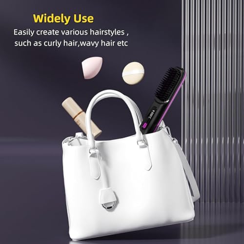 Go Brush Pro, Cordless Hair Straightener Brush, Portable Rechargeable Heated Styling Brushes Rechargeable Heated Styling Brushes (1)