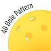Yellow Pickleballs, Bulk Set of 75mm Official Size Balls (40 Hole Pattern) – Two Piece Construction for Accuracy & Balanced Flight - Outdoor Game, Practice, Training Polymer Balls for Standard Paddles