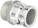 Dixon G200-F-AL Aluminum A380 Global Type F Cam and Groove Hose Fitting, 2" Plug x 2" NPT Male
