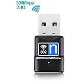Autley USB Wifi Adapter 300Mbps 2.4GHz USB Wireless Adapter Wifi Dongle for Windows 10/8.1/8/7/XP/Vista Mac OS X