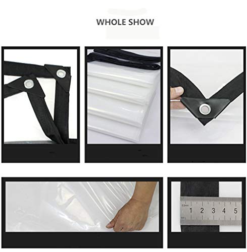 HomeABC 10' x 13' Clear Poly Tarp Heavy Duty - Thumbnail 2