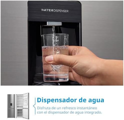 ' 308L Frigorífico Combinado, No Frost, Dispensador de Agua en Puerta
