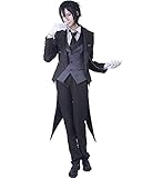 Miccostumes Men's Black Butler Sebastian Michaelis Cosplay Costume