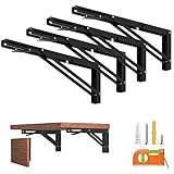 16-Inch Foldable Brackets for DIY Folding Shelves