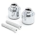 Chrome Engraved Bar Ends Weights Sliders Compatible with Honda RR CBR 600 900 929 954 1000 Chrome Bar Ends 