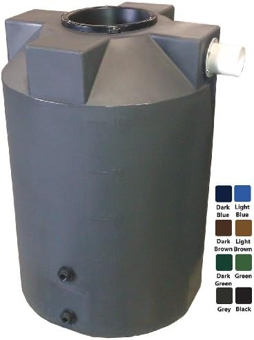 100 Gallon Rain Harvest Collection Tank, Gray